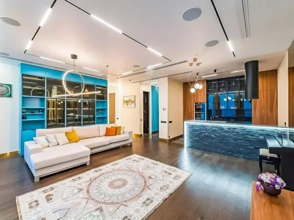 The maximum waiting time for the elevator is 1 minute and a convenient mobile application for residents where there are all services from cleaning the room to booking a movie theater in the tower